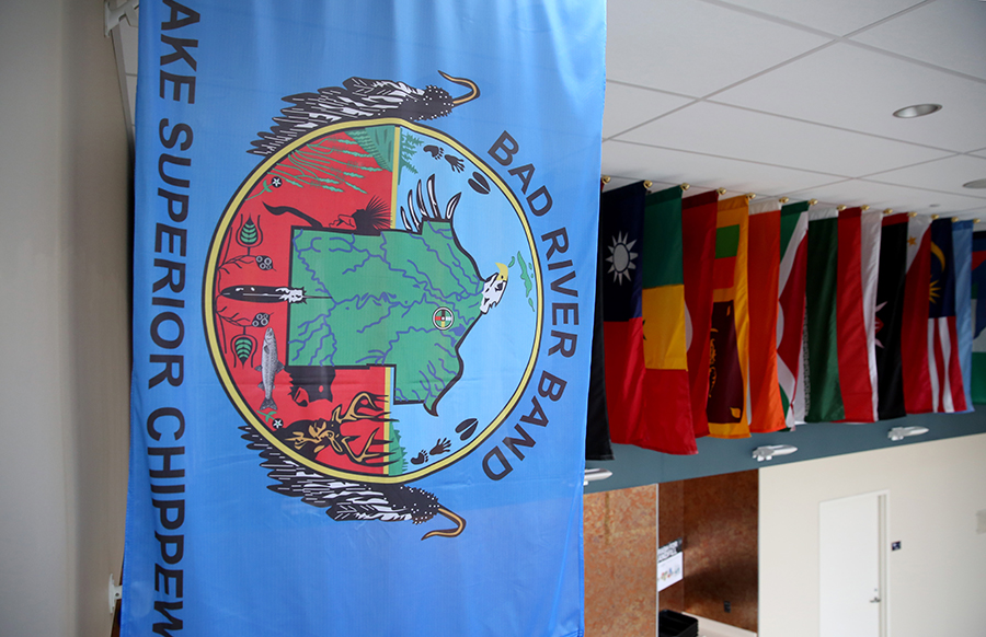 Eleven Wisconsin sovereign tribe flags will be part of the international flag display at UW-Stout.