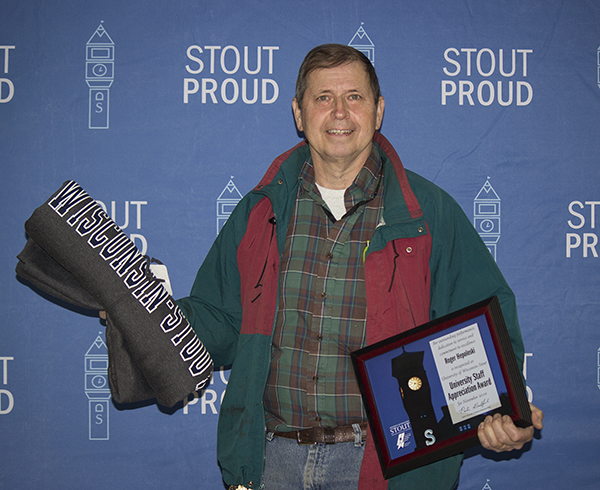 Roger Hepokoski received the University Staff Employee Appreciation Award for November at UW-Stout.