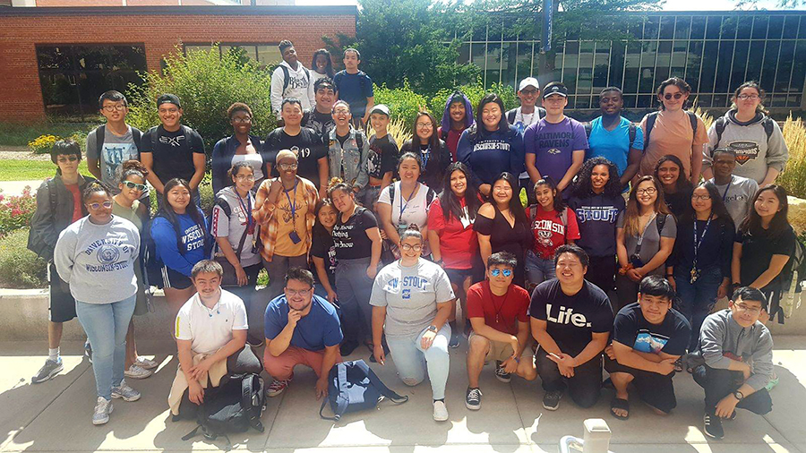 Stoutward Bound members arrived two weeks early in August to help them get acclimated to campus and the community.