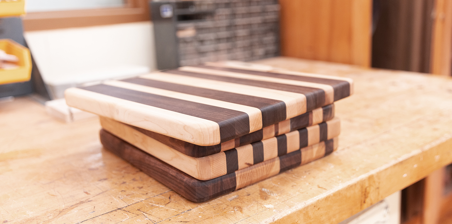 Cutting boards produced in the R&D lab