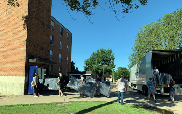 New mattresses moving in to residence hall