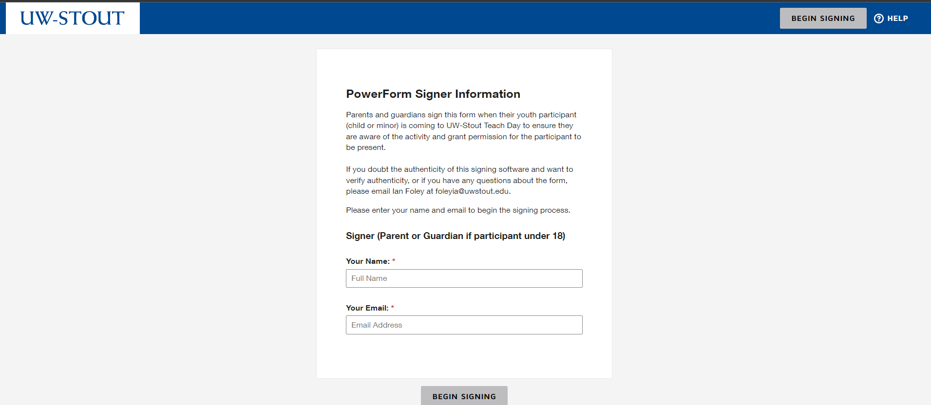 Docusign portal to sign the adobe docusign permission form.