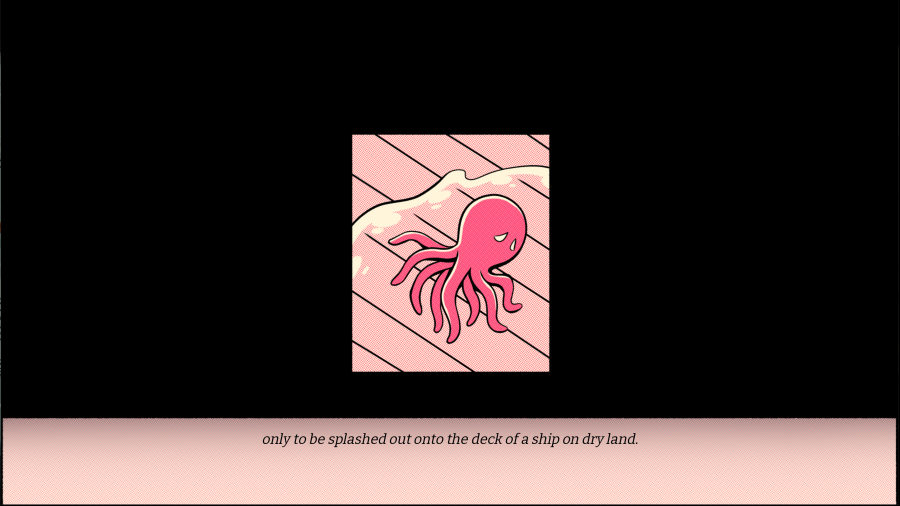 Jackie Cummings created the visual novel game Octopus Pot, about relationships, as a thesis project for her MFA in design program. 