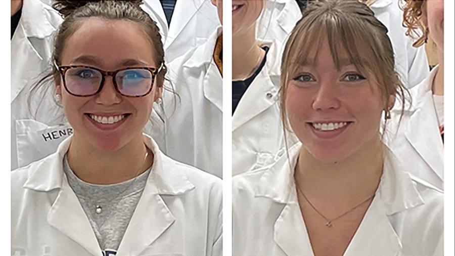 As applied science majors who are planning to become veterinarians, Carlie, left, and Chloe Beatty have enjoyed their hands-on and lab opportunities at UW-Stout.