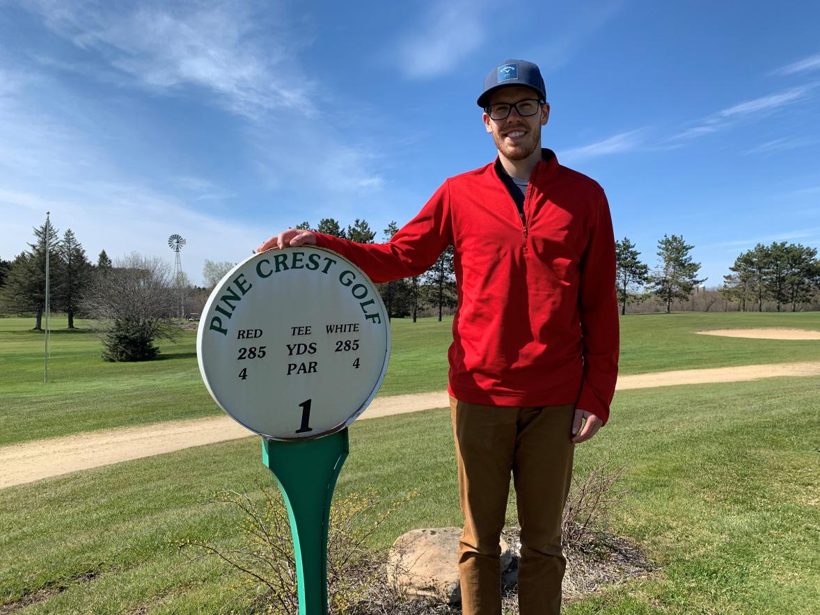 Indy Thompson, 23, is the new owner of Pine Crest Golf Course near Dallas, in southern Barron County about 50 miles north of Eau Claire.