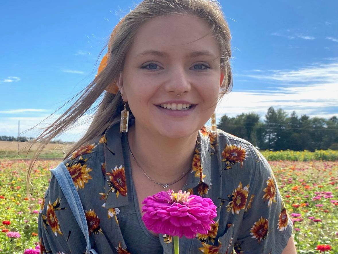Grace Pederson, a sophomore, is one of five UW-Stout students and 70 UW System students who have won a $7,000 scholarship as part of the Vax Up! “70 for 70” campaign.