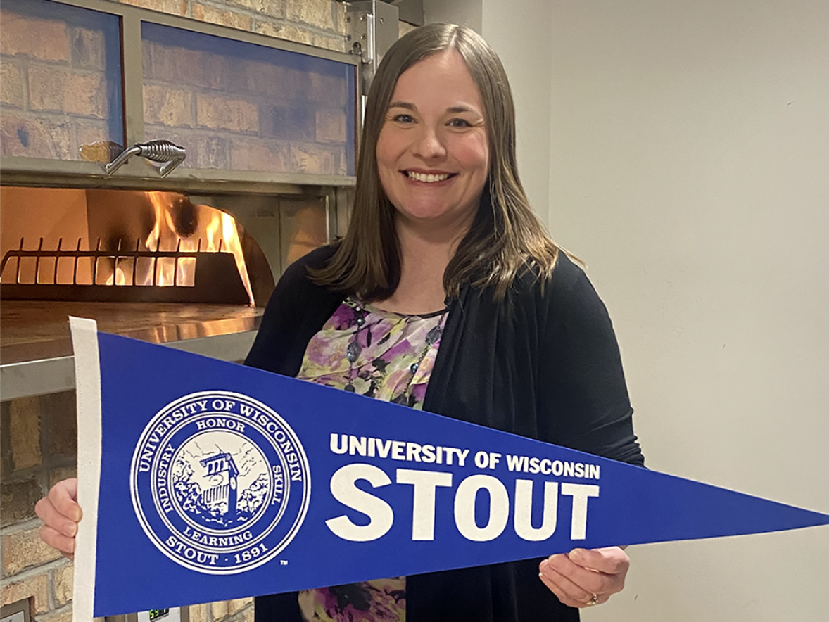 Larson, who has maintained strong ties with UW-Stout, oversaw a renovation of the kitchen in the family and consumer sciences program at Amery. 