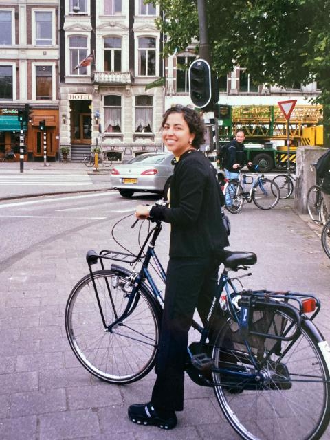 Interim Provost Glendali Rodriguez, as a graduate, in Amsterdam.