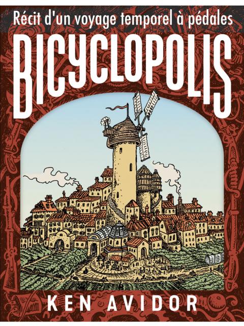 Cover art for Ken Avidor's graphic novel "Bicyclopolis"